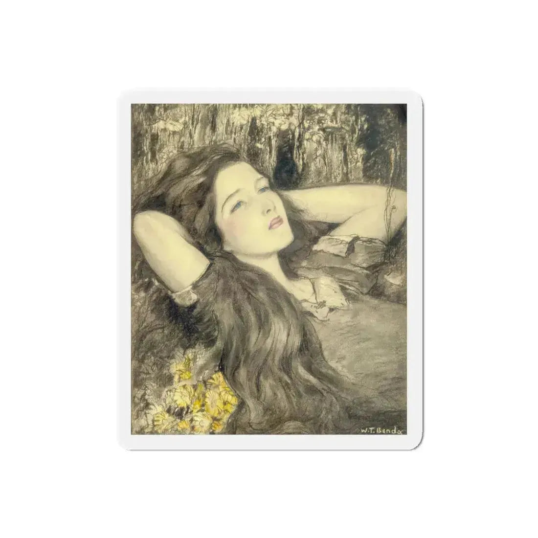 Daydreams (Magazine Illustration) Refrigerator Magnet 6 Inch Die-Cut - The Sticker Space