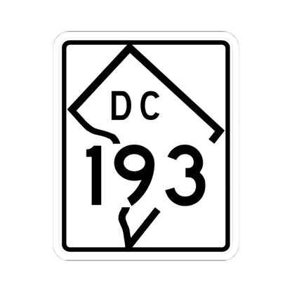 DC-193 (Washington D.C.) (Road Sign) STICKER Vinyl Kiss-Cut Decal 4 Inch White - The Sticker Space