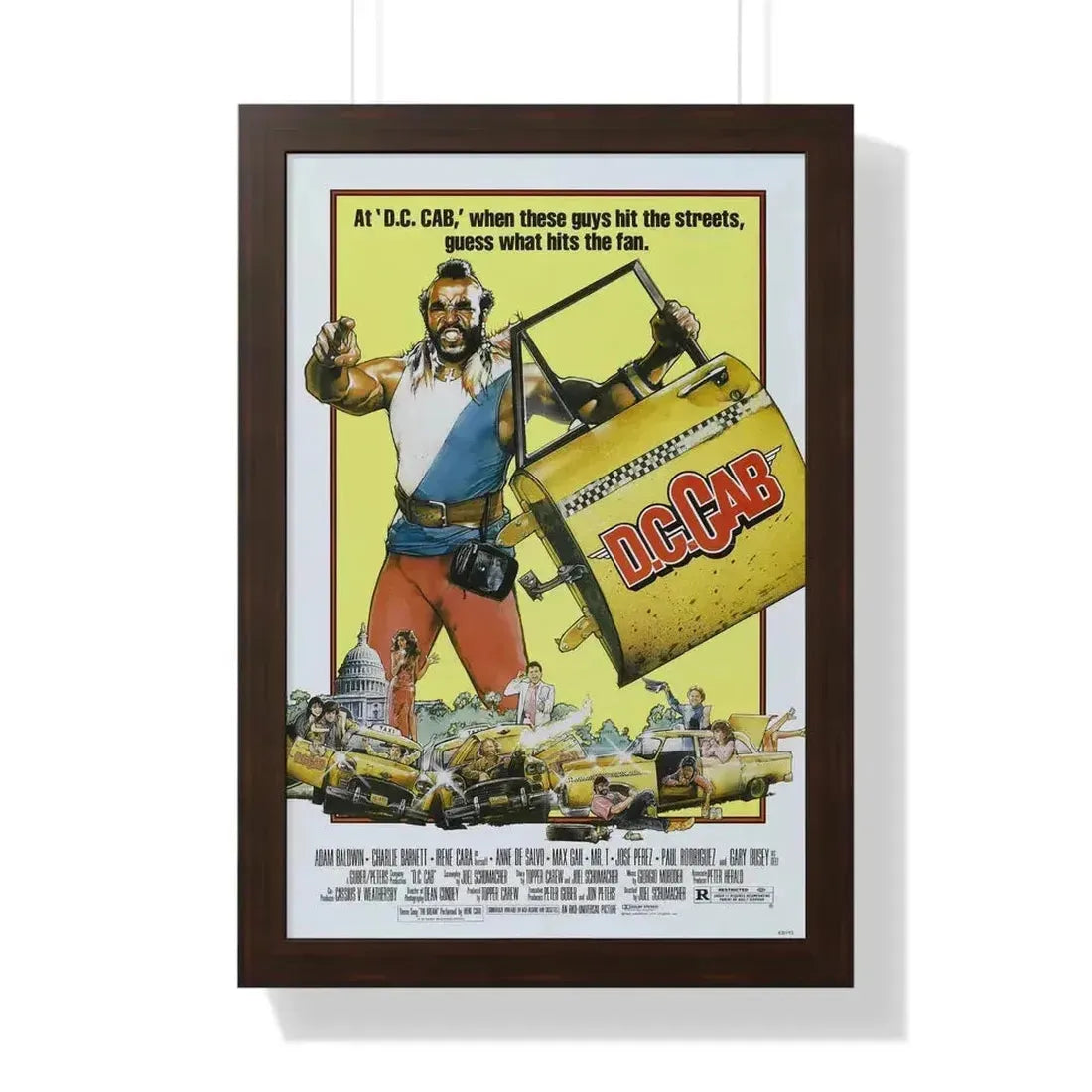 DC CAB 1983 - Framed Movie Poster 16″ x 24″ Walnut - The Sticker Space