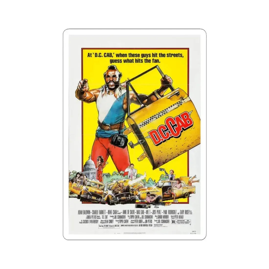 DC Cab 1983 Movie Poster - STICKER Vinyl Kiss-Cut Decal 3 Inch White - The Sticker Space