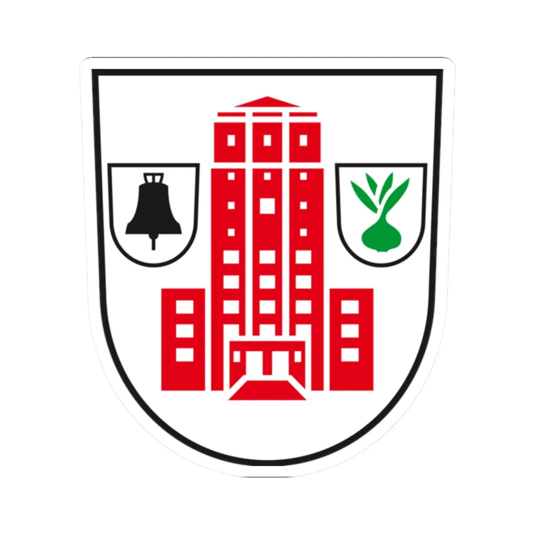 DE-BB 12-0-64-336 Neuenhagen bei Berlin COA (Germany) (Coat of Arms) STICKER Vinyl Kiss-Cut Decal 2 Inch White - The Sticker Space