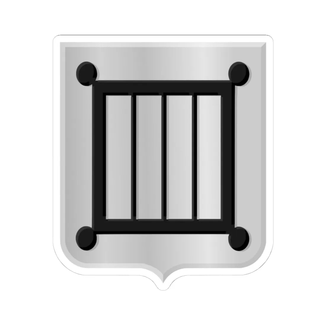 De Bilt wapen 1816 (Netherlands) (Coat of Arms) STICKER Vinyl Kiss-Cut Decal 4 Inch White - The Sticker Space