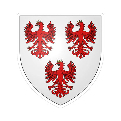 De Courcy arms (Ireland) (Coat of Arms) STICKER Vinyl Kiss-Cut Decal 4 Inch White - The Sticker Space