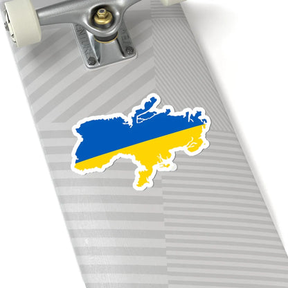 De-facto flag map of Ukraine March 17 2022 (Ukraine) STICKER Vinyl Kiss-Cut Decal - The Sticker Space
