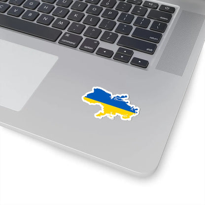 De-facto flag map of Ukraine March 17 2022 (Ukraine) STICKER Vinyl Kiss-Cut Decal - The Sticker Space