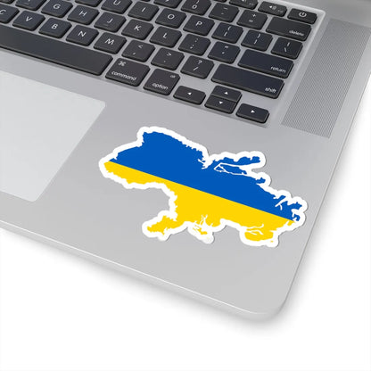 De-facto flag map of Ukraine March 17 2022 (Ukraine) STICKER Vinyl Kiss-Cut Decal - The Sticker Space