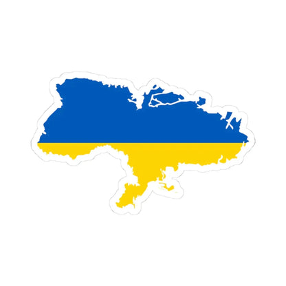 De-facto flag map of Ukraine March 20 2022 (Ukraine) STICKER Vinyl Kiss-Cut Decal 3 Inch White - The Sticker Space