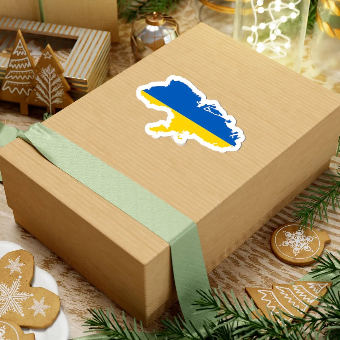 De-facto flag map of Ukraine March 20 2022 (Ukraine) STICKER Vinyl Kiss-Cut Decal - The Sticker Space