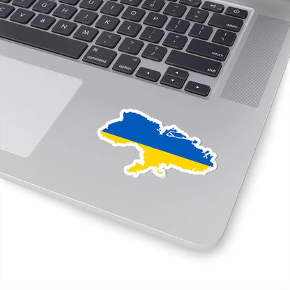 De-facto flag map of Ukraine March 20 2022 (Ukraine) STICKER Vinyl Kiss-Cut Decal - The Sticker Space