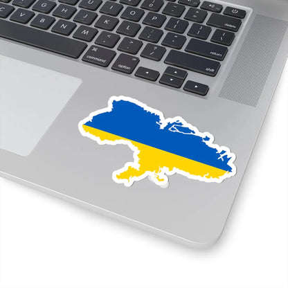De-facto flag map of Ukraine March 20 2022 (Ukraine) STICKER Vinyl Kiss-Cut Decal - The Sticker Space