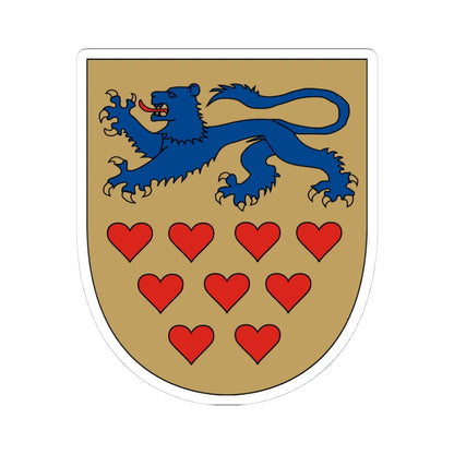 De Gothers våben (Denmark) (Coat of Arms) STICKER Vinyl Kiss-Cut Decal 4 Inch White - The Sticker Space