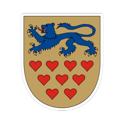 De Gothers våben (Denmark) (Coat of Arms) STICKER Vinyl Kiss-Cut Decal 6 Inch White - The Sticker Space