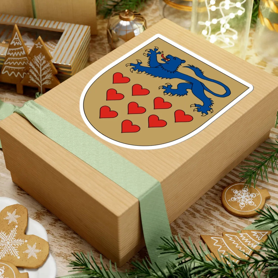 De Gothers våben (Denmark) (Coat of Arms) STICKER Vinyl Kiss-Cut Decal - The Sticker Space