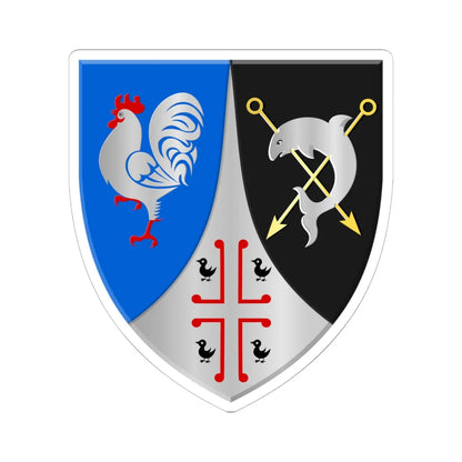 De Haan wapen (Belgium) (Coat of Arms) STICKER Vinyl Kiss-Cut Decal 6 Inch White - The Sticker Space