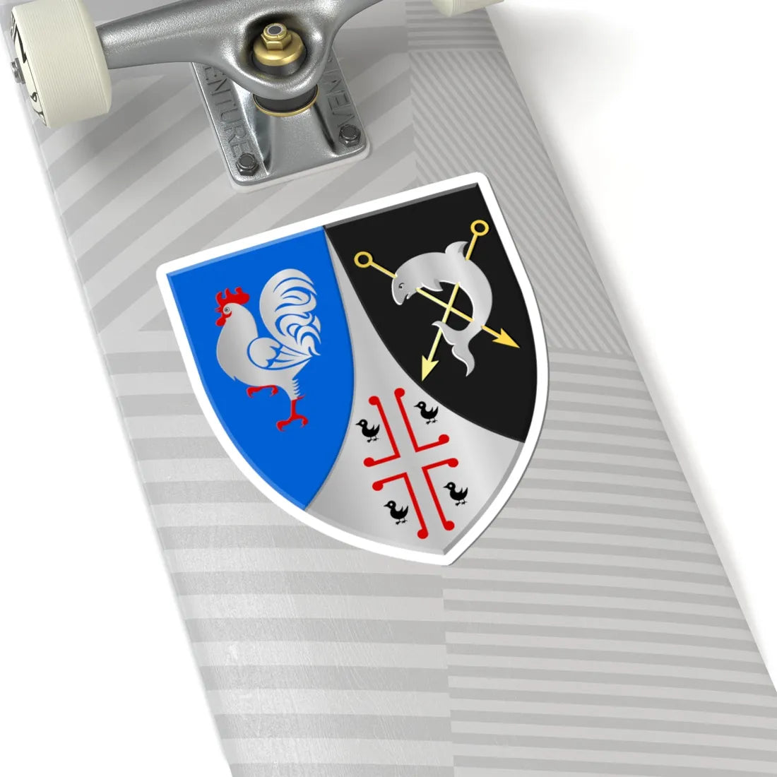 De Haan wapen (Belgium) (Coat of Arms) STICKER Vinyl Kiss-Cut Decal - The Sticker Space