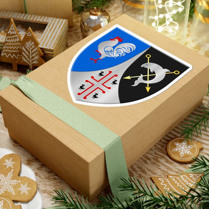 De Haan wapen (Belgium) (Coat of Arms) STICKER Vinyl Kiss-Cut Decal - The Sticker Space