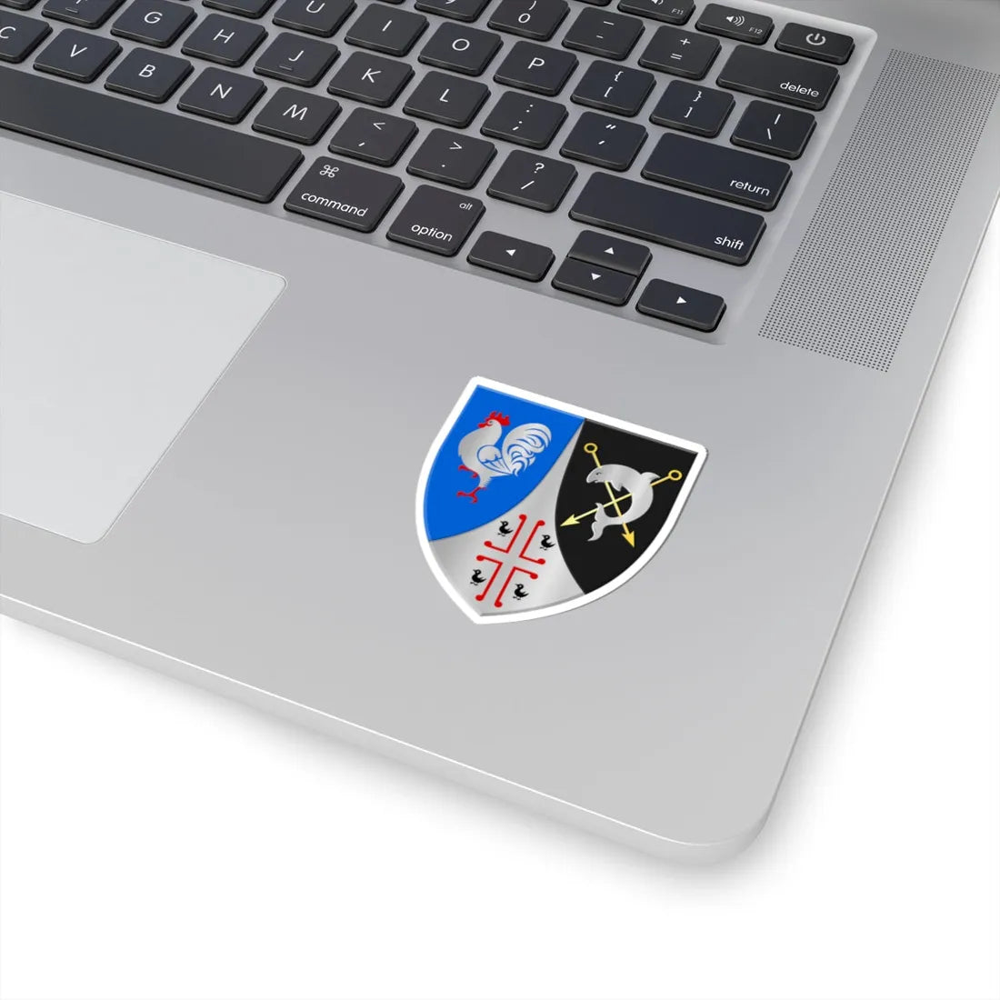 De Haan wapen (Belgium) (Coat of Arms) STICKER Vinyl Kiss-Cut Decal - The Sticker Space