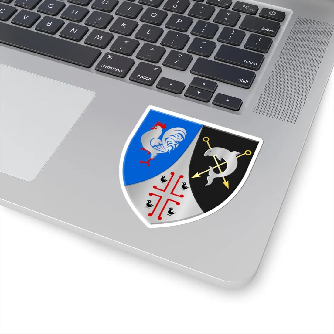 De Haan wapen (Belgium) (Coat of Arms) STICKER Vinyl Kiss-Cut Decal - The Sticker Space