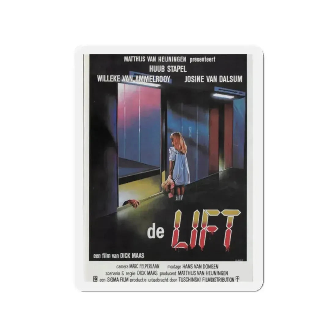 DE LIFT 1983 Movie Poster - Refrigerator Magnet 2 Inch - The Sticker Space