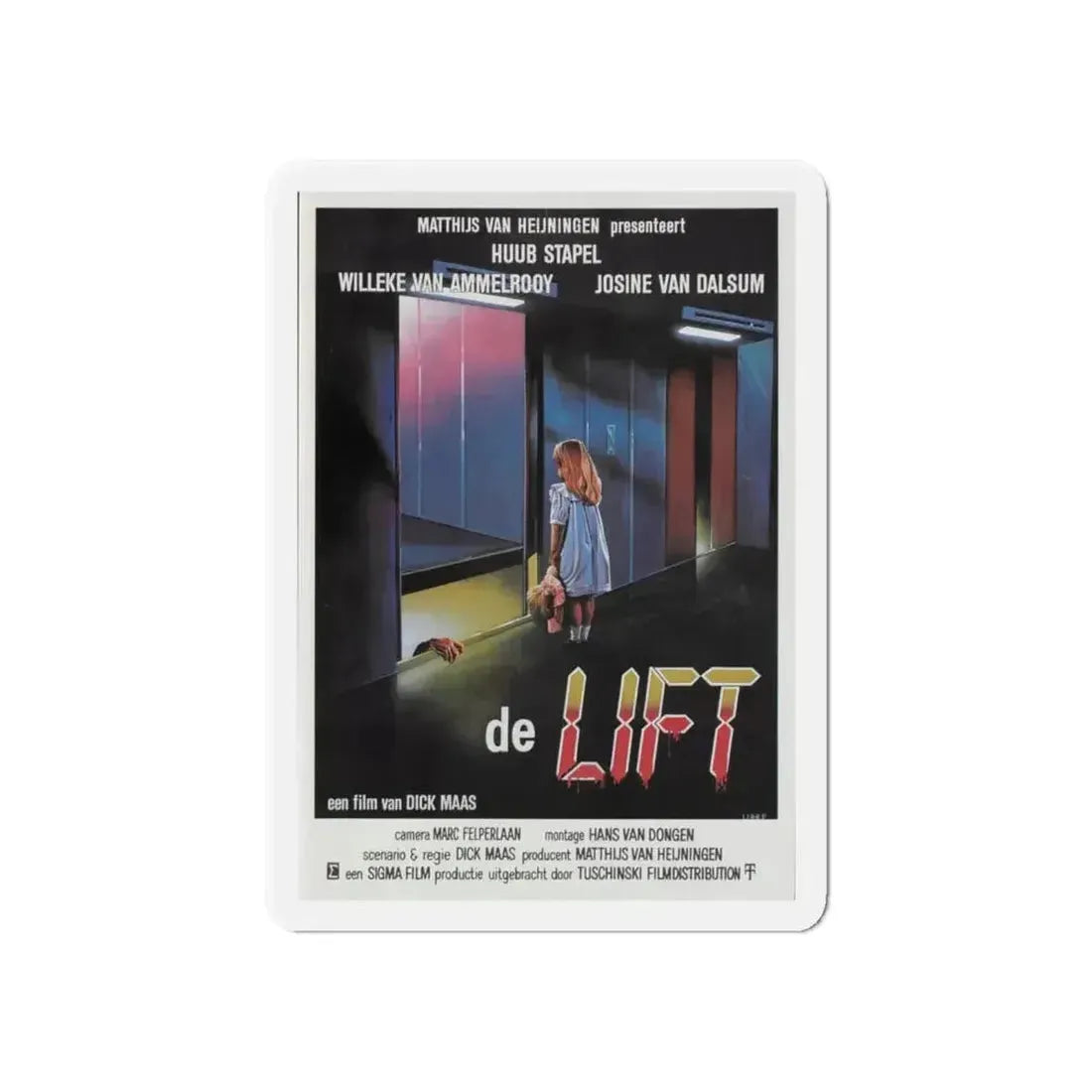 DE LIFT 1983 Movie Poster - Refrigerator Magnet - The Sticker Space