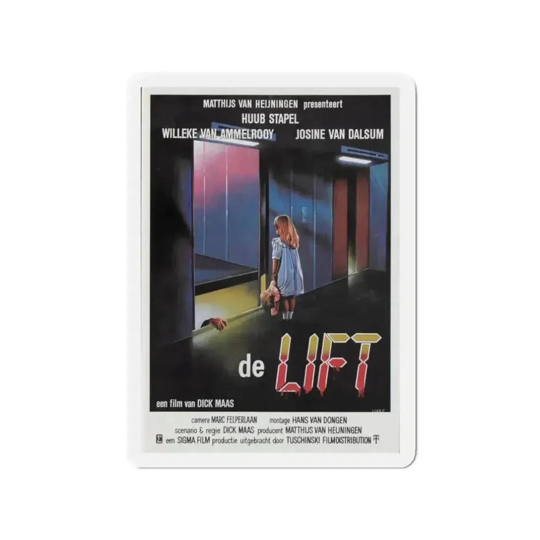 DE LIFT 1983 Movie Poster - Refrigerator Magnet - The Sticker Space