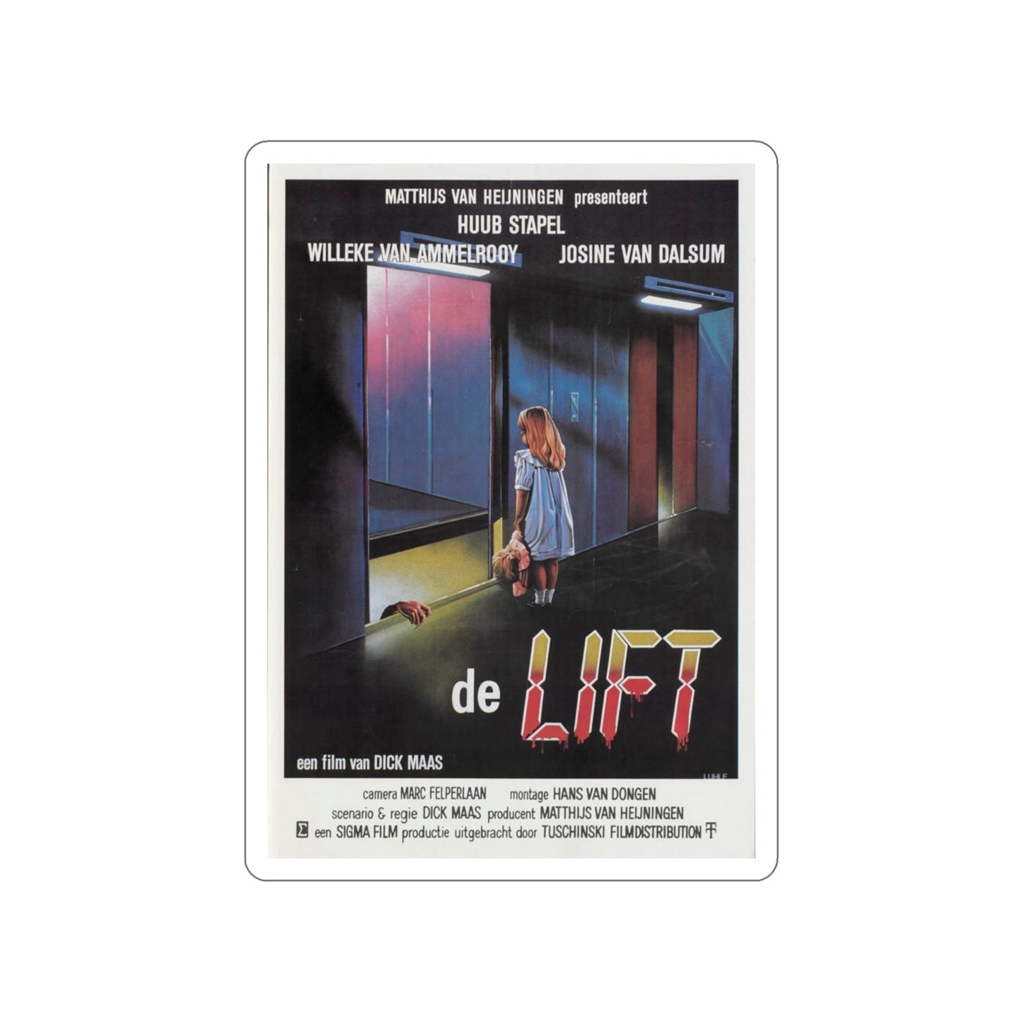 DE LIFT 1983 Movie Poster STICKER Vinyl Die-Cut Decal-4 Inch-The Sticker Space