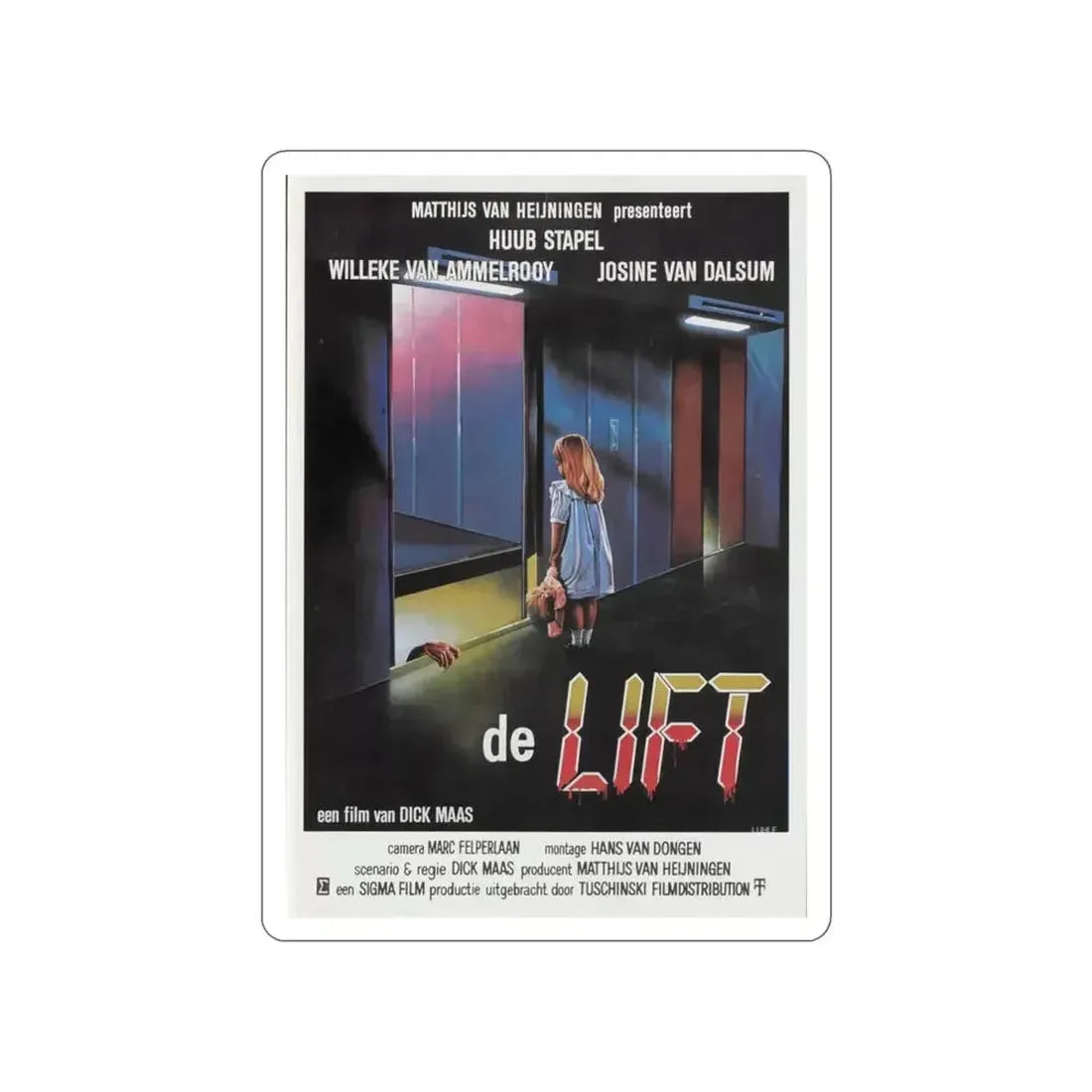 DE LIFT 1983 Movie Poster STICKER Vinyl Die-Cut Decal - The Sticker Space