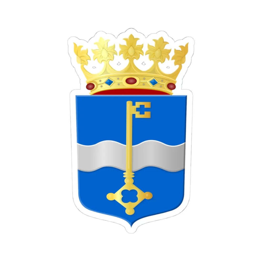 De Marne wapen (Netherlands) (Coat of Arms) STICKER Vinyl Kiss-Cut Decal 4 Inch White - The Sticker Space