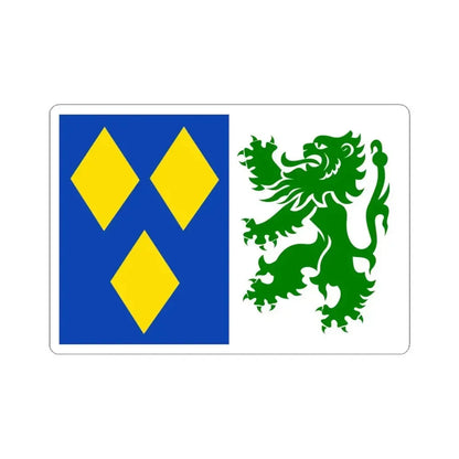 De Panne vlag (Belgium) STICKER Vinyl Kiss-Cut Decal 6 Inch White - The Sticker Space