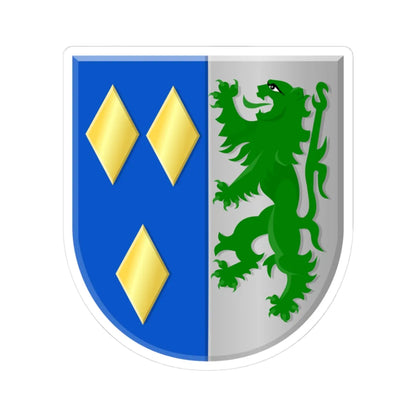 De Panne wapen (Belgium) (Coat of Arms) STICKER Vinyl Kiss-Cut Decal 3 Inch White - The Sticker Space