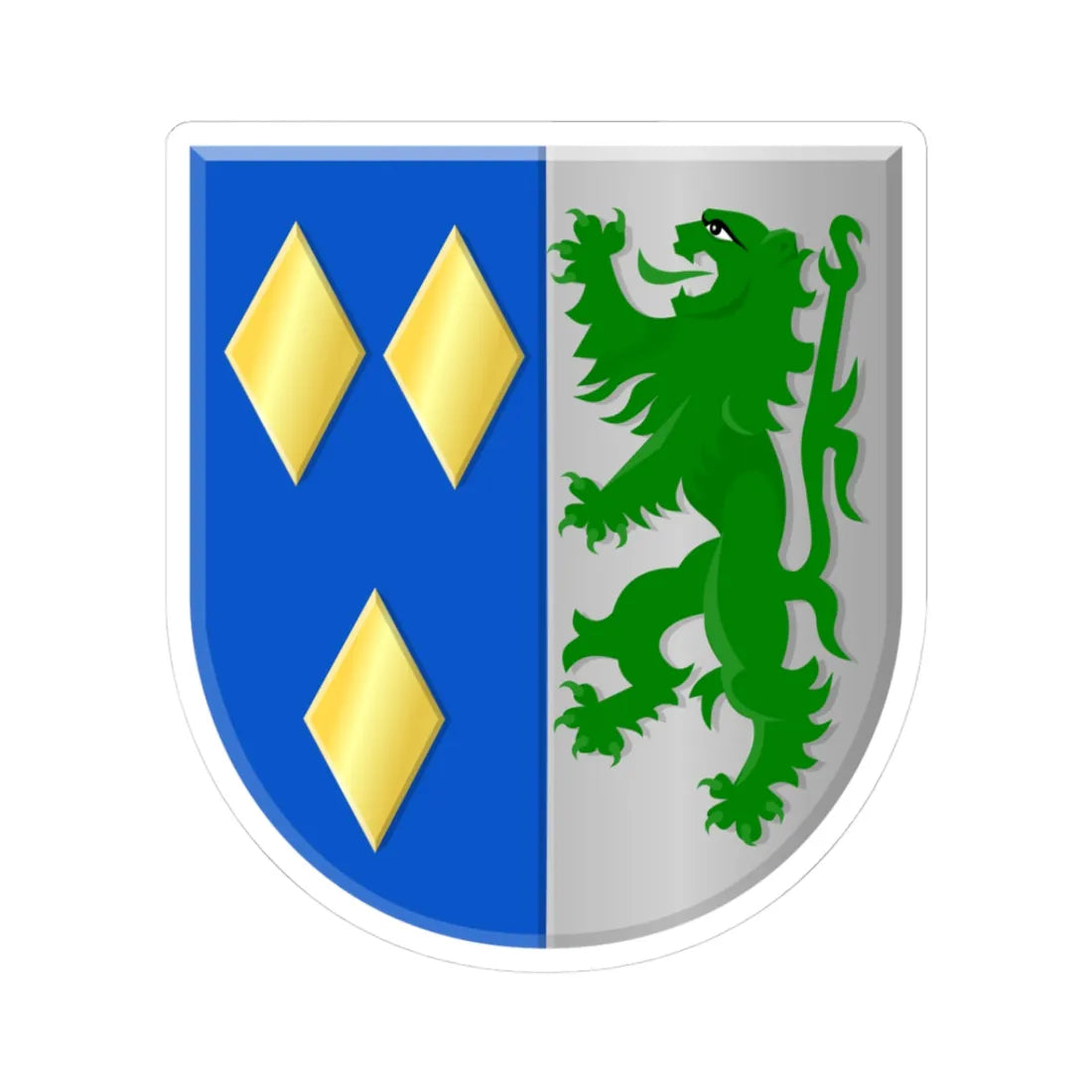 De Panne wapen (Belgium) (Coat of Arms) STICKER Vinyl Kiss-Cut Decal - The Sticker Space