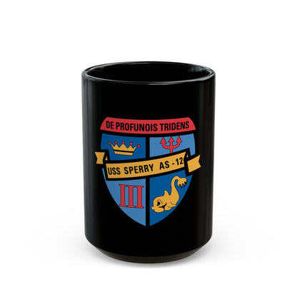 De Profunois Triden USS Sperry As 12 (U.S. Navy) Black Coffee Mug-15oz-The Sticker Space