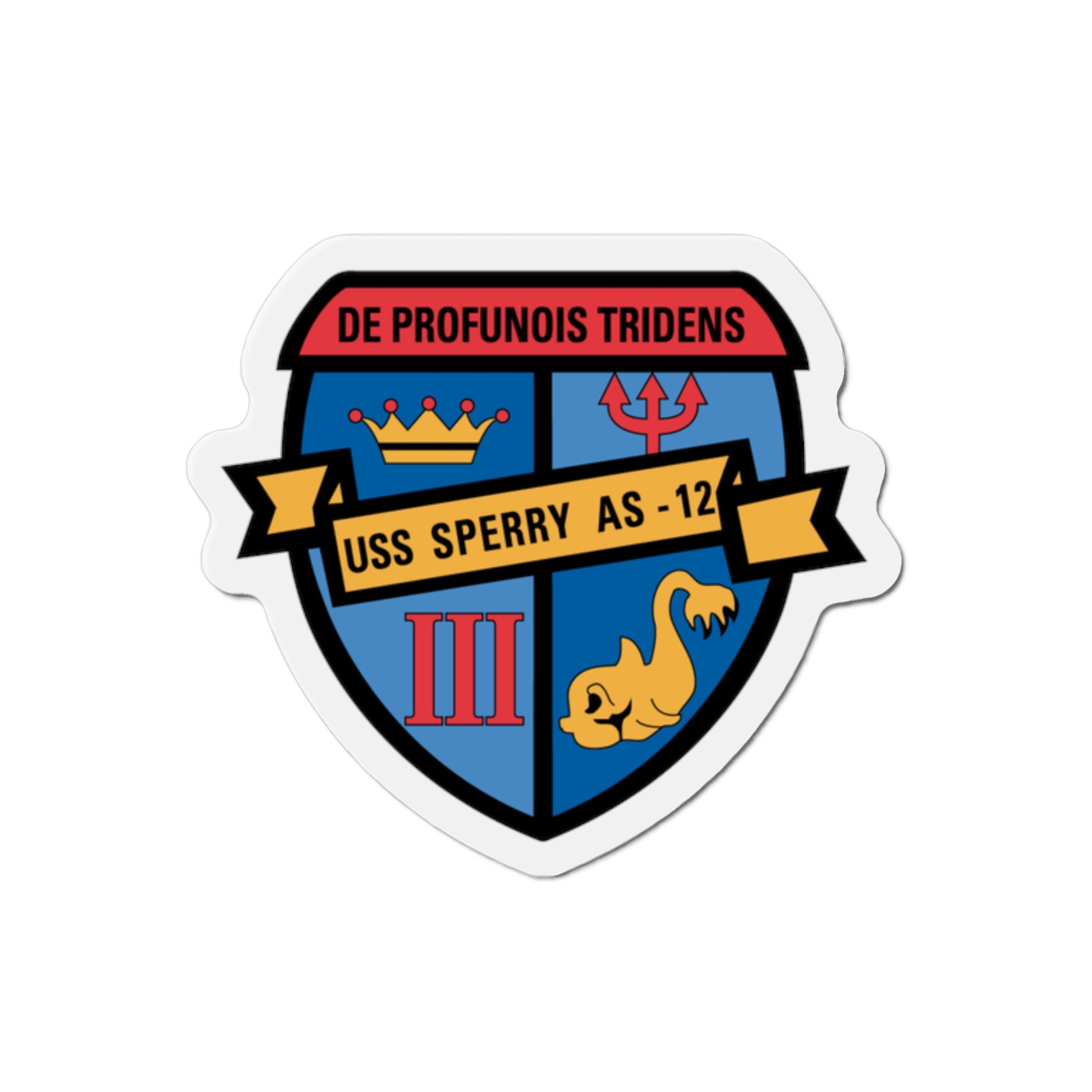 De Profunois Triden USS Sperry As 12 (U.S. Navy) Die-Cut Magnet-2" x 2"-The Sticker Space