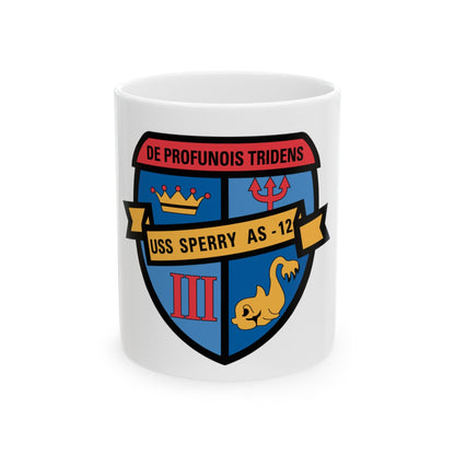 De Profunois Triden USS Sperry As 12 (U.S. Navy) White Coffee Mug-11oz-The Sticker Space