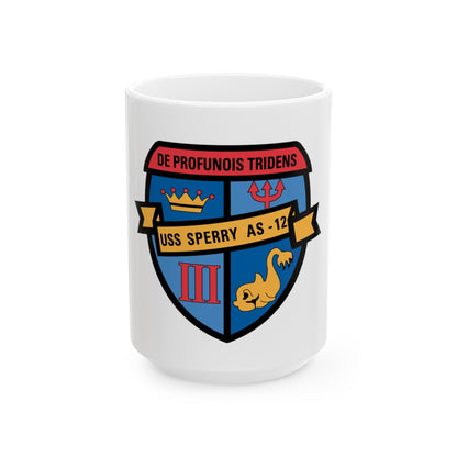 De Profunois Triden USS Sperry As 12 (U.S. Navy) White Coffee Mug-15oz-The Sticker Space