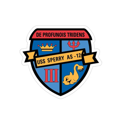 De Profunois Triden USS Sperry As 12 (U.S. Navy) Transparent STICKER Die-Cut Vinyl Decal - The Sticker Space