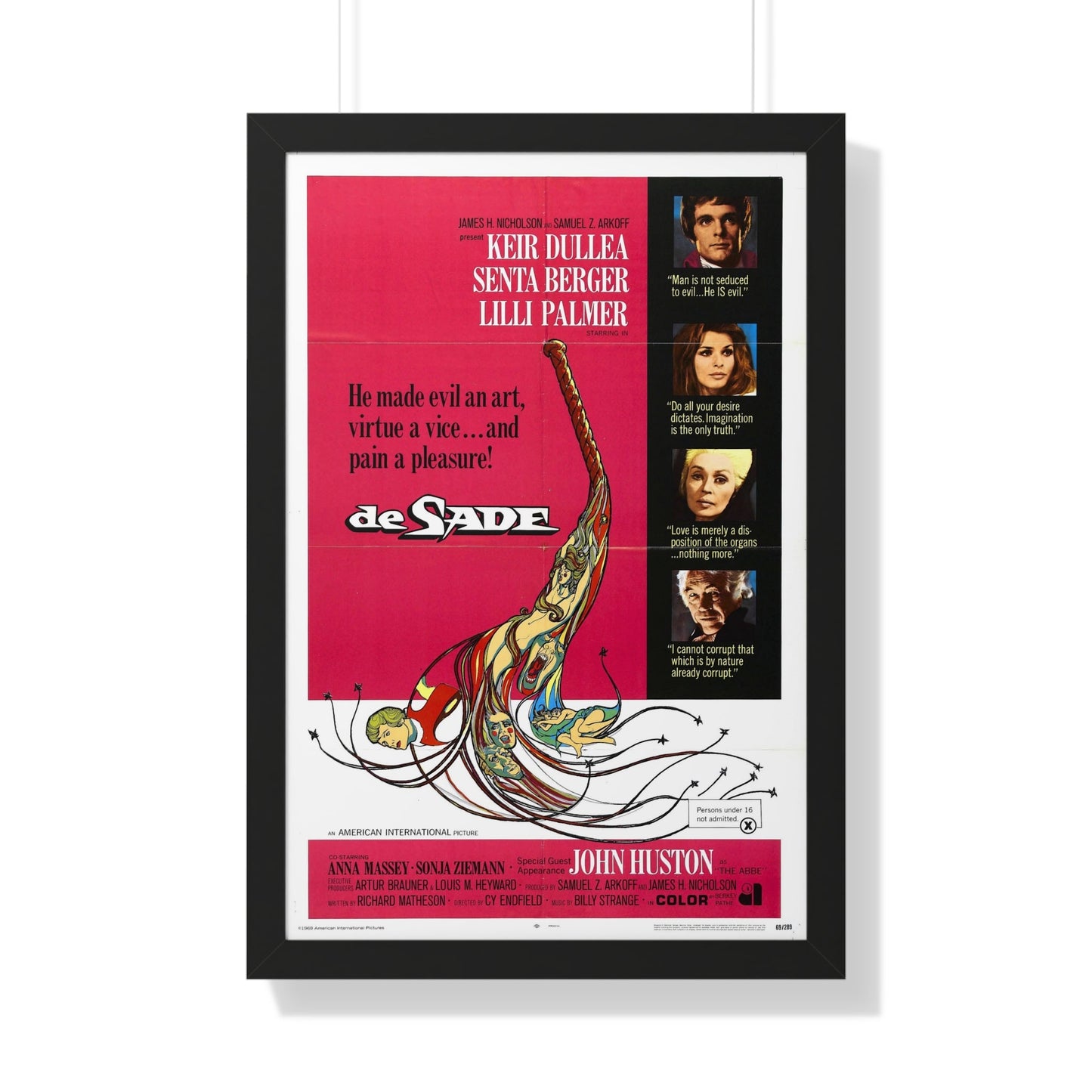 DE SADE 1969 - Framed Movie Poster-20" x 30"-The Sticker Space