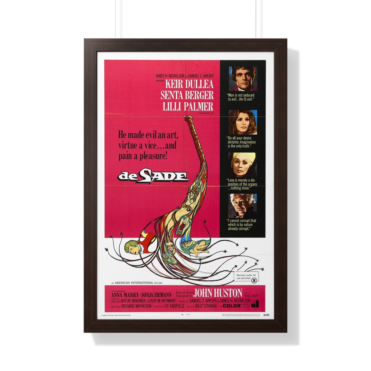 DE SADE 1969 - Framed Movie Poster-20" x 30"-The Sticker Space