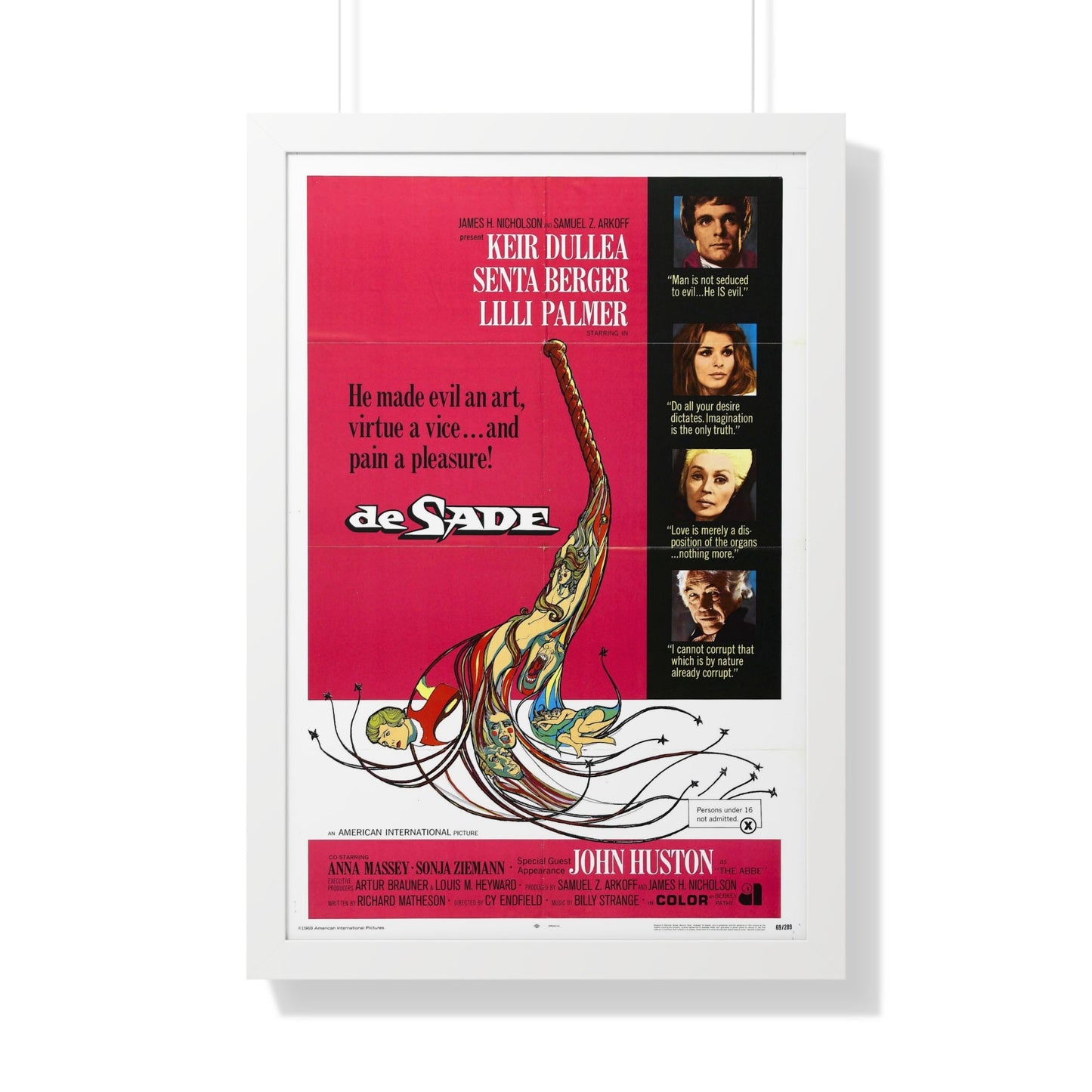 DE SADE 1969 - Framed Movie Poster-20" x 30"-The Sticker Space