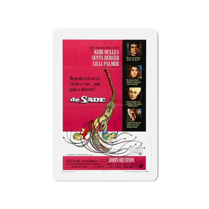 DE SADE 1969 Movie Poster - Refrigerator Magnet 3 Inch - The Sticker Space