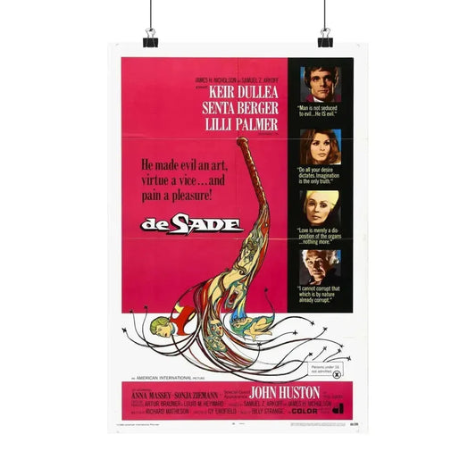 DE SADE 1969 - Paper Movie Poster 12″ x 18″ Matte - The Sticker Space