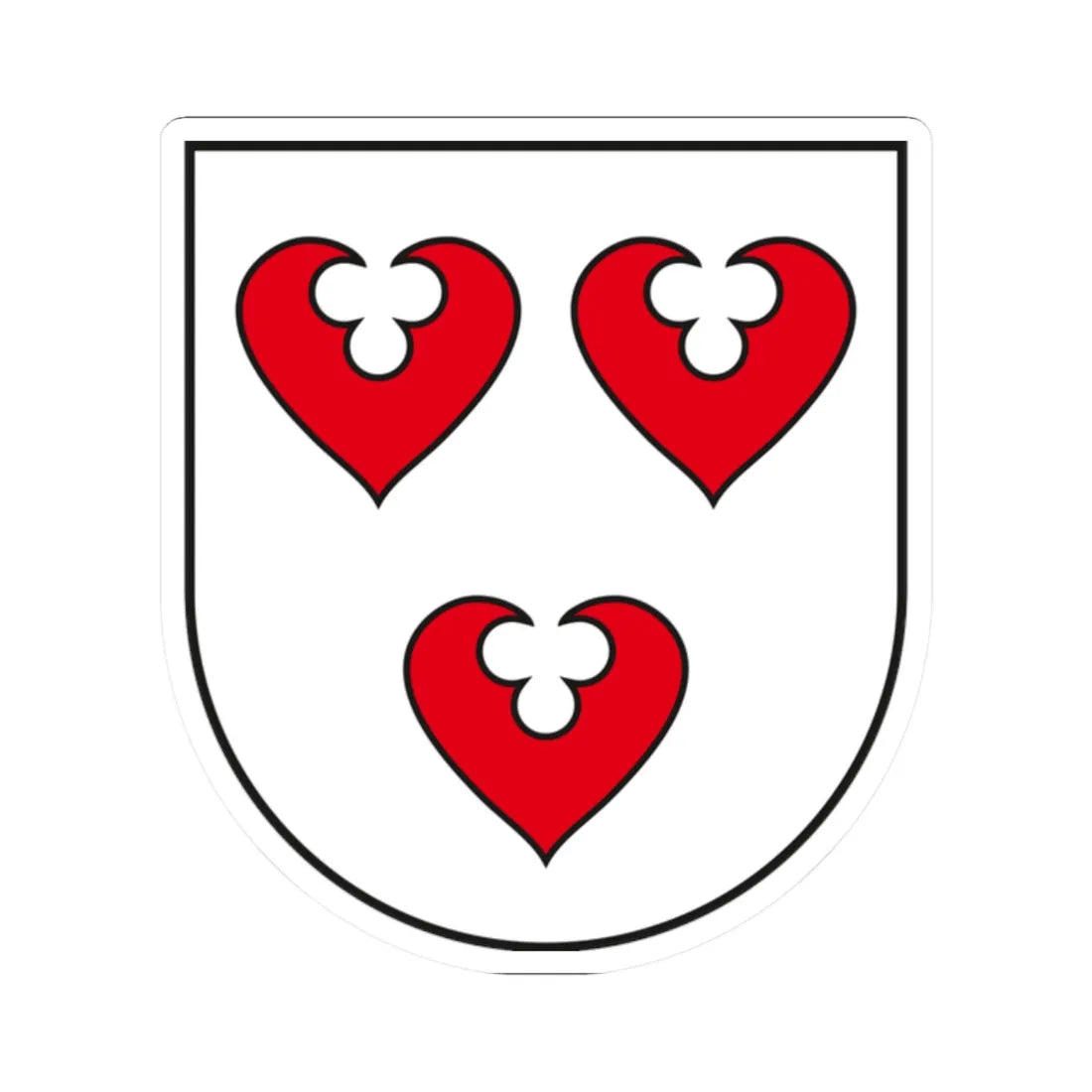 DE-ST 15-0-82-340 Brehna COA (Denmark) (Coat of Arms) STICKER Vinyl Kiss-Cut Decal 2 Inch White - The Sticker Space