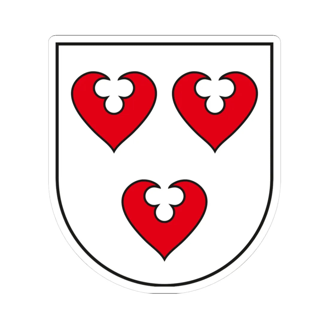 DE-ST 15-0-82-340 Brehna COA (Denmark) (Coat of Arms) STICKER Vinyl Kiss-Cut Decal 3 Inch White - The Sticker Space