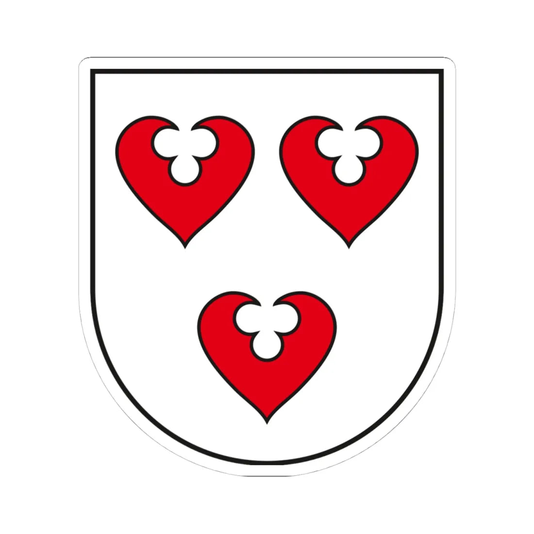 DE-ST 15-0-82-340 Brehna COA (Denmark) (Coat of Arms) STICKER Vinyl Kiss-Cut Decal 4 Inch White - The Sticker Space