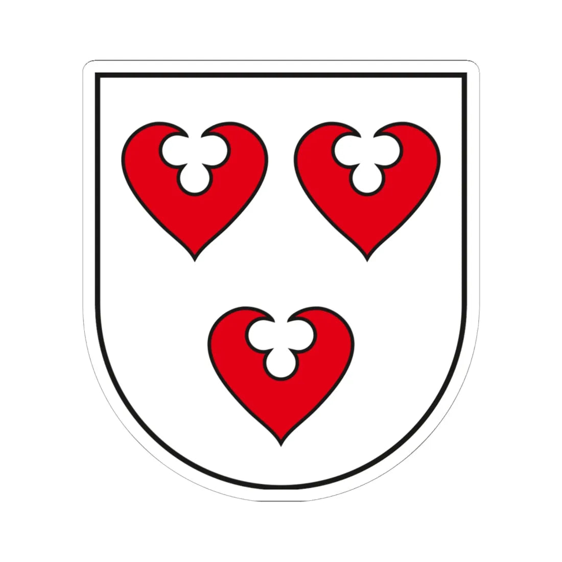 DE-ST 15-0-82-340 Brehna COA (Denmark) (Coat of Arms) STICKER Vinyl Kiss-Cut Decal 6 Inch White - The Sticker Space