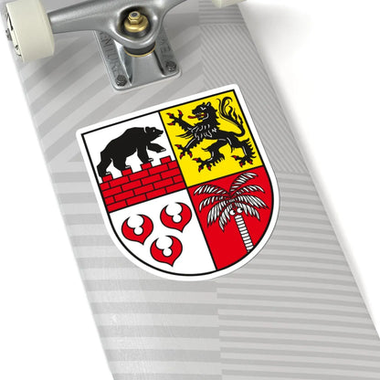 DE-ST 15-0-82 Landkreis Anhalt-Bitterfeld COA (Germany) (Coat of Arms) STICKER Vinyl Kiss-Cut Decal - The Sticker Space
