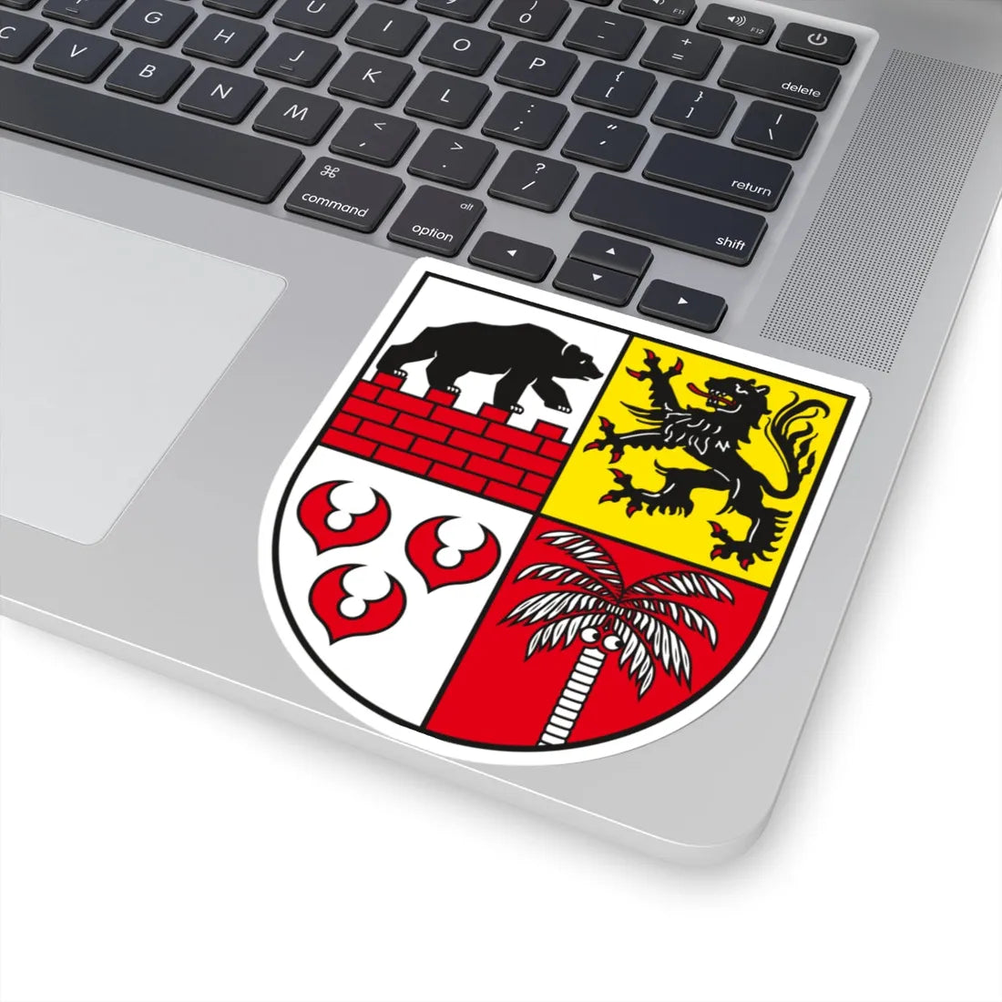 DE-ST 15-0-82 Landkreis Anhalt-Bitterfeld COA (Germany) (Coat of Arms) STICKER Vinyl Kiss-Cut Decal - The Sticker Space
