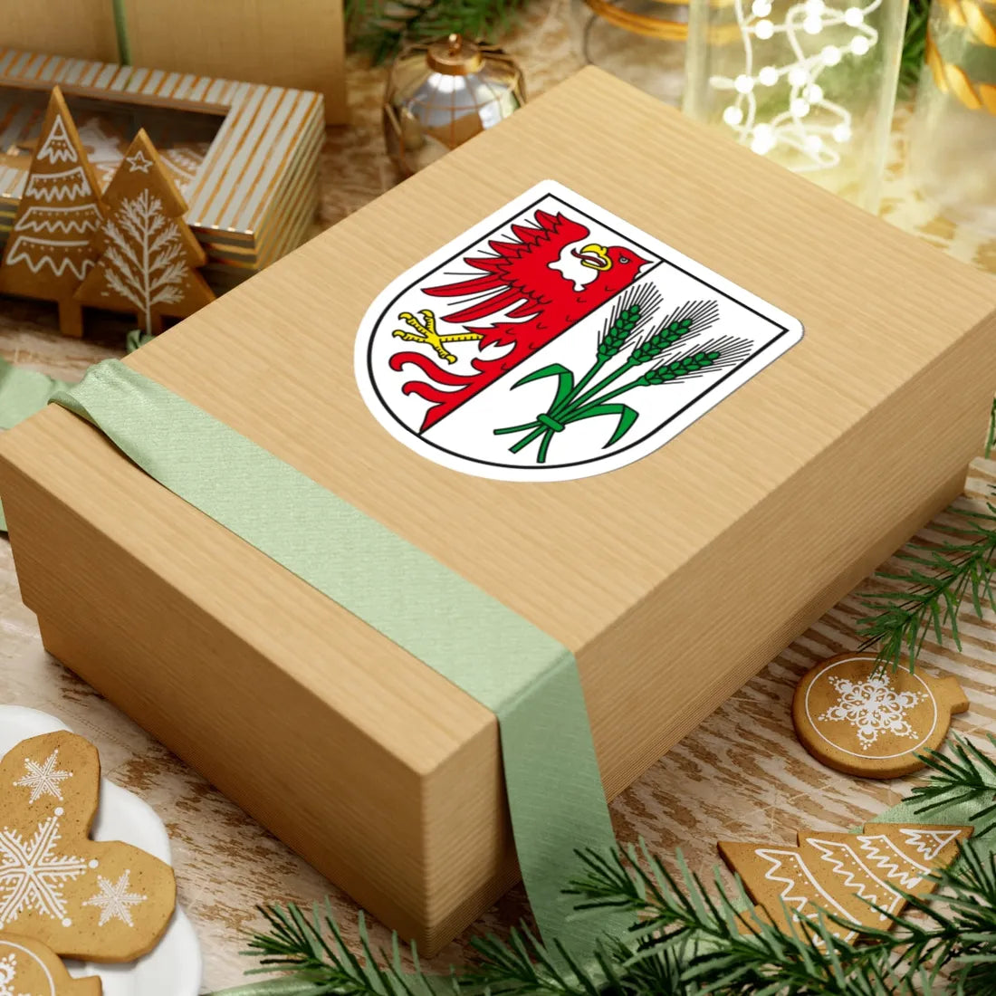 DE-ST 15-0-83-205 Bregenstedt COA (Germany) (Coat of Arms) STICKER Vinyl Kiss-Cut Decal - The Sticker Space