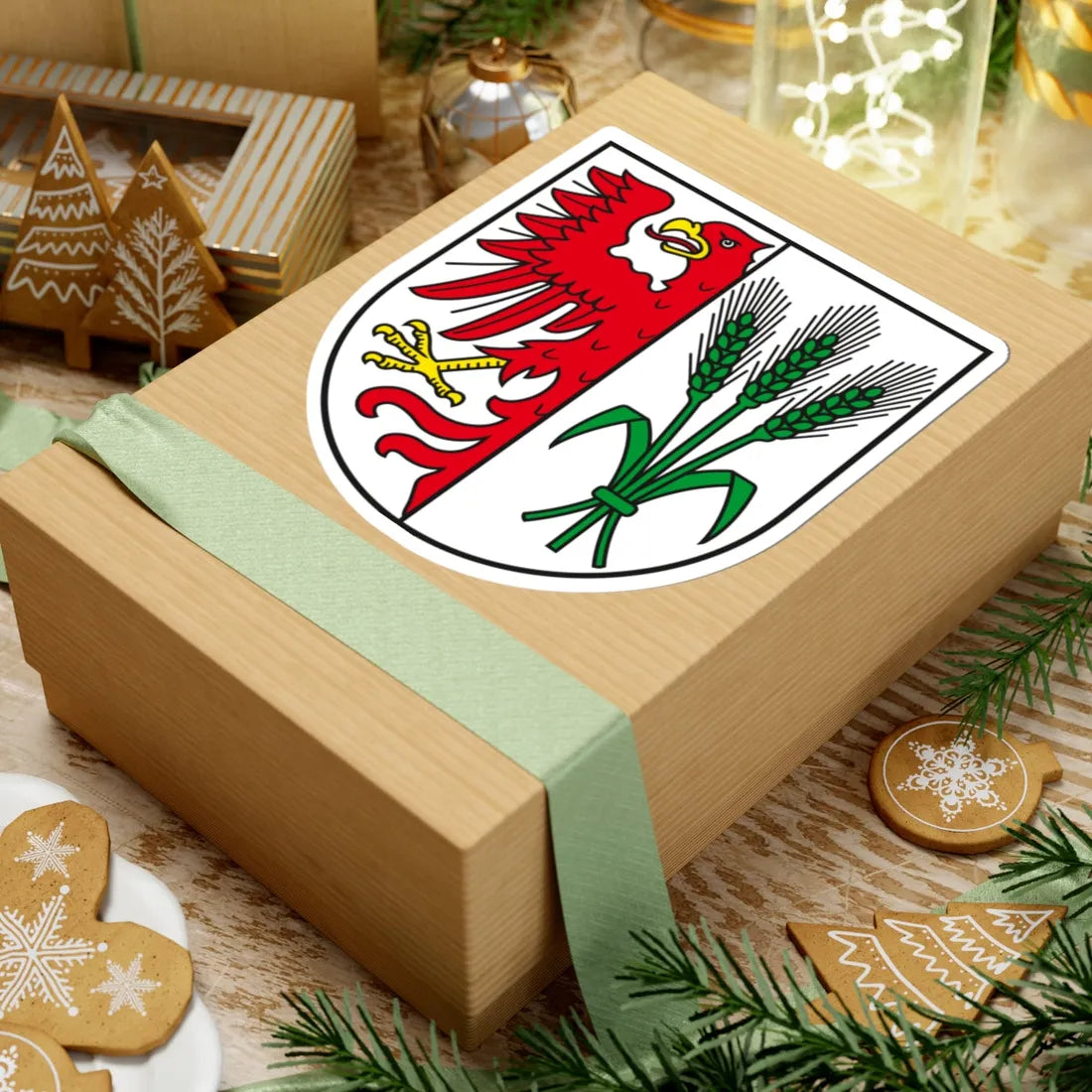 DE-ST 15-0-83-205 Bregenstedt COA (Germany) (Coat of Arms) STICKER Vinyl Kiss-Cut Decal - The Sticker Space