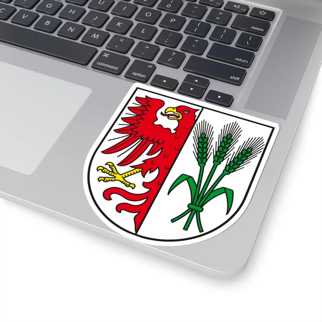 DE-ST 15-0-83-205 Bregenstedt COA (Germany) (Coat of Arms) STICKER Vinyl Kiss-Cut Decal - The Sticker Space